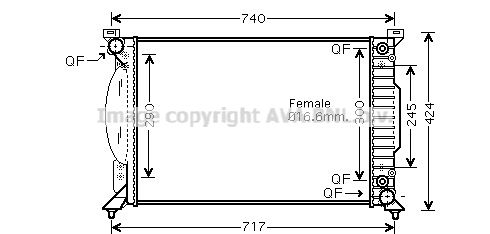 AVA QUALITY COOLING Радиатор, охлаждение двигателя AI2229